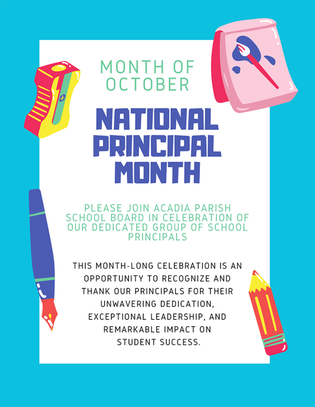 October is National Principal Month
